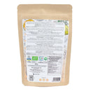 Bio-Maca-Pulver von Erbavoglio, 200g Nahrungsergänzung, close-up der braunen Maca-Pulver in einer Schale
