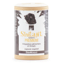 Erbavoglio Premium Shilajit-Extraktkapseln, Nahrungsergänzung in Kapseln, Nahaufnahme der schwarzen Kapseln vor weißem Hintergrund