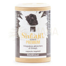 Ein zylindrischer premium shilajit extrakt kapseln behälter von erbavoglio aus braunem karton mit weißem etikett und goldener schrift