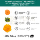 Eye defence karottenförmige orange kapsel mit astaxanthin und beta-carotin zur augengesundheit aus pflanzenquellen