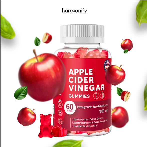 Harmonify Apfelessiggummis mit Granatapfel-Rübensaft B12 1000 mg