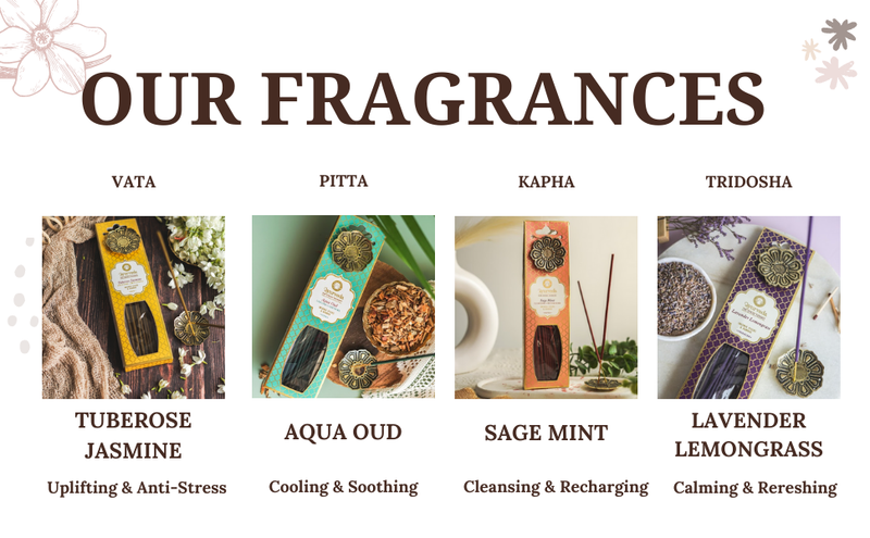 Ayurveda Specialist B.V. - Song of India – Ayurveda Räucherstäbchen Aqua Oud – Pitta (inkl. Lotusblatthalter)