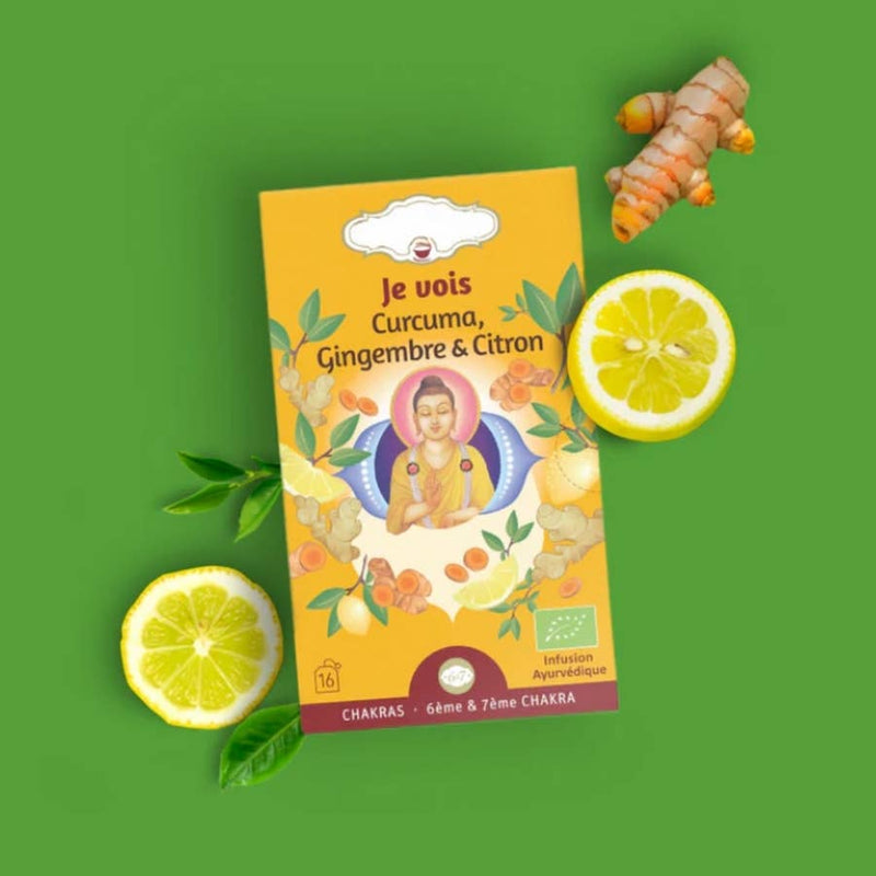Zen'Arome - Bio-Kräutertee Chakra Ich Sehe - Kurkuma & Ingwer - 16 Beutel