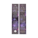 Zwei hohe, weiße Informationskarten von Sagrada Madre, die sich auf das Element Wasser (Água) und Tierkreiszeichen (Krebs/Mond, Skorpion/Mars und Fische/Jupiter) konzentrieren, mit spanischem Text zu Persönlichkeitsmerkmalen und Emotionen.
