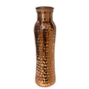 Reine Kupferwasserflasche Curve Gehämmert ± 950 ml – Handgefertigte Ayurveda Kupferflasche