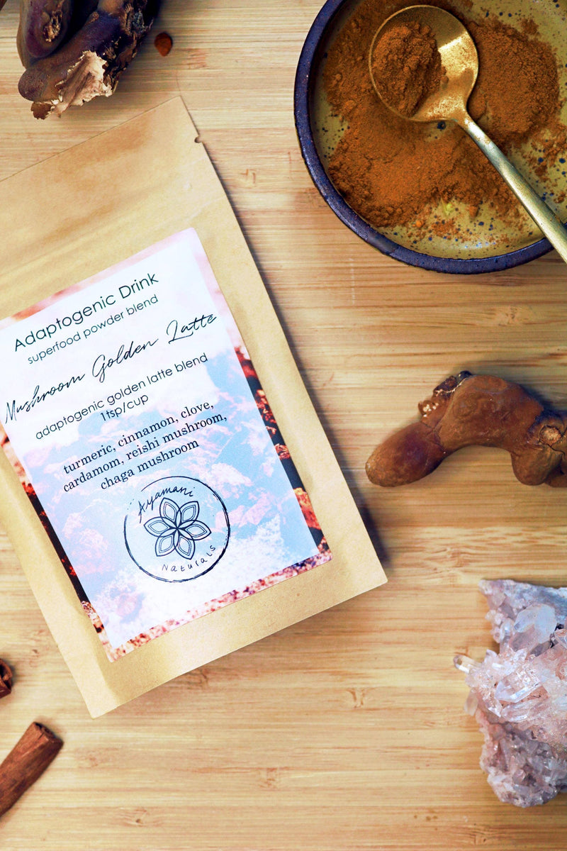 Ayamani Naturals - Mushroom Golden Latte | mit Reishi und Chaga, adaptogene Golden Milk Vegan