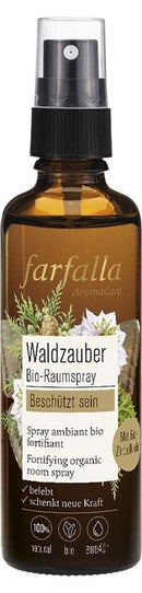 Farfalla Waldzauber Bio-Raumspray, 75 ml, flüssiges Raumspray mit natürlichem Waldduft zur Raumgestaltung.