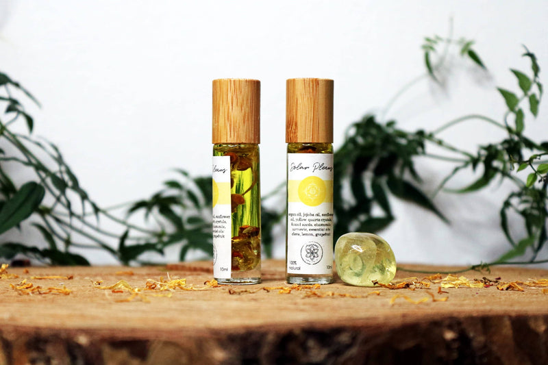 Ayamani Naturals - Solarplexus-Chakra-Öl mit gelbem Quarz und Kräutern