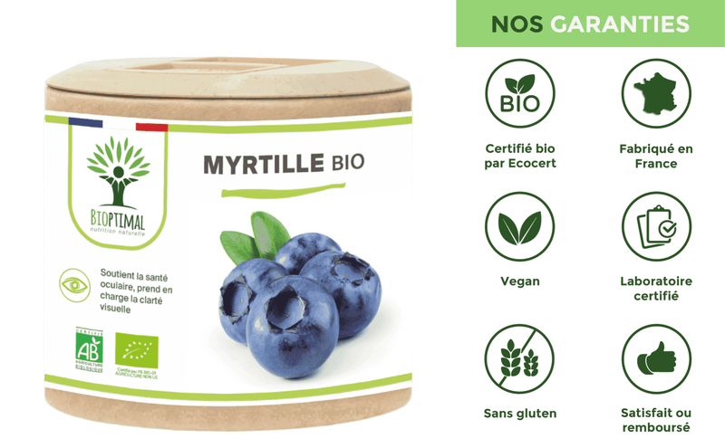 Organic Blueberry – Food supplement in capsules to support eye health