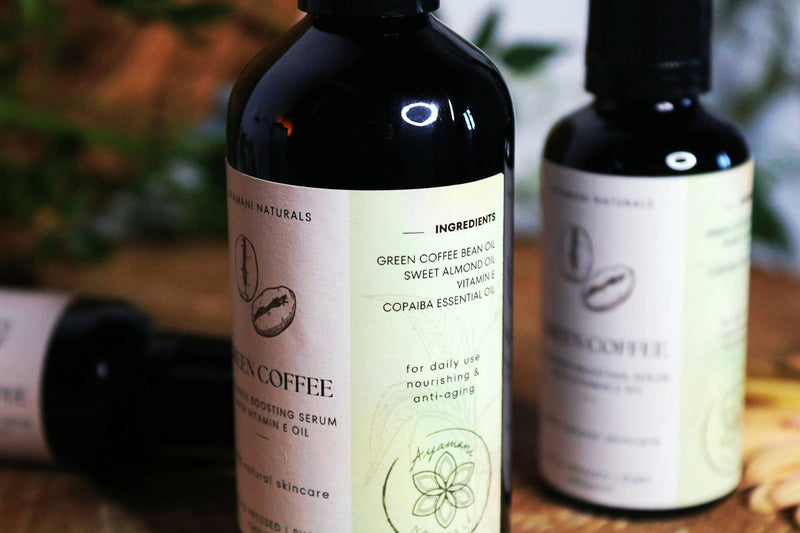 Ayamani Naturals - Kollagenverstärkendes Anti-Aging-Serum aus grünem Kaffee mit Copaiba, natürlichem Hautpflegeöl