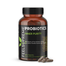 Probiotika von Feel Supreme mit 4 Milliarden Kulturen, Nahrungsergänzung für eine gesunde Darmflora, Nahaufnahme der Tabletten