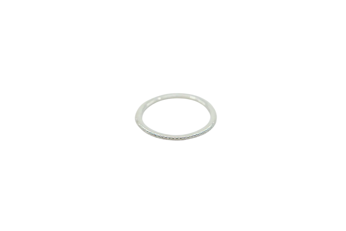 Feiner Silber Fingerring von Shanti Enterprise, 925 Sterlingsilber, zartes Band, Durchmesser 18,5 mm, Größe 58, eleganter Schmuck
