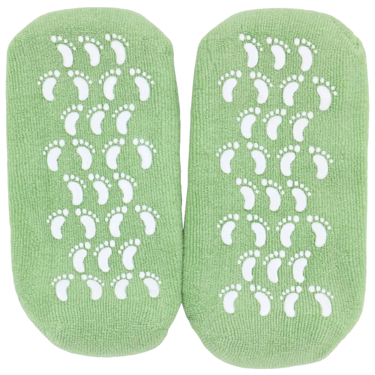 Grüne Zen'Arôme Fusspflege-Socken mit feuchtigkeitsspendenden Ölen für trockene, gepflegte Füße.