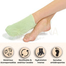 Grüne feuchtigkeitsspendende pflege socken aus umweltfreundlichen materialien mit pflegenden ölen für fußpflege