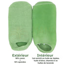 Feuchtigkeitsspendende pflege grüne fußpflege socken mit lavenderöl-infusiertem gel und pflegenden ölen von zen’arôme