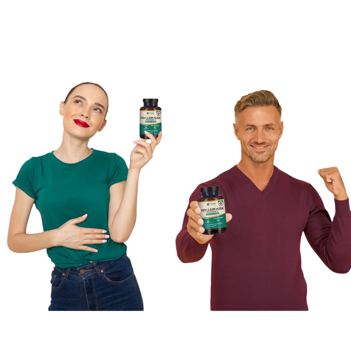 Flohsamenschalen mit Acidophilus, Nahrungsergänzungsmittel von Prowise Healthcare, 10.000 mg Flohsamenschalen und 1 Milliarde KBE