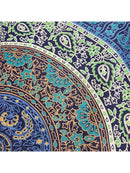 Blumiger Mandala-Wandteppich Ritualtuch von Yak & Yeti, Boho Wanddekor, 213 x 137 cm, detailreiche Blumenmuster