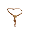 Große runde Blumen des Lebens Makramee-Halskette aus Bronze, braunes Schmuckstück, handgefertigt von Mana Kendra GmbH