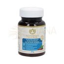 Maharishi ayurveda neben kalte jahreszeit kräuter ergänzung in brauner flasche mit gold akzent für vata balance