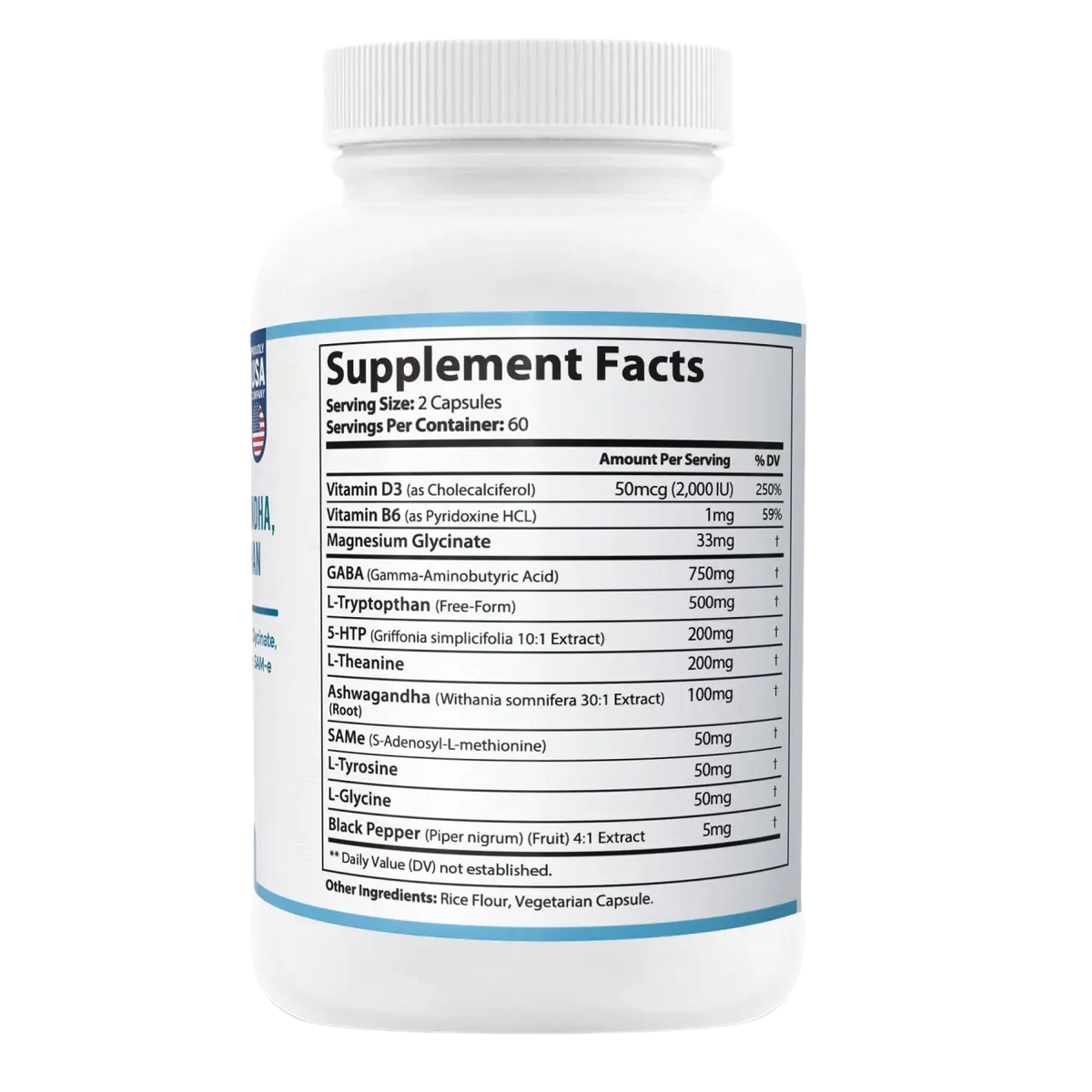 HARMONIFY GABA L-Theanin Nahrungsergänzung mit Magnesiumglycinat und Ashwagandha, in Tablettenform.