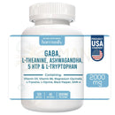 GABA L-Theanin Nahrungsergänzung mit Magnesiumglycinat und Ashwagandha in einer Packung, HARMONIFY Produkt.
