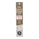 Gaia’s incense weihrauch olibanum räucherstäbchen in braun weiß gemustertem papier mit floralen designs