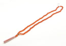 Halskette aus Karneol (Carnelian) mit Mala-Perlen, GangaPrem Schmuck, natürliche Edelstein-Perlen, handgefertigt.
