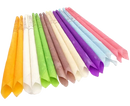 Ein set glamouröser glamza ohrkerzen paar aus bunten papierstrohhalmen für ear candle therapy bei mana shop