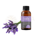 Ein 10ml amberglasflasche glamza premium ätherische öle lavendel mit schwarzem kindersicheren verschluss und frischem lavendel im mana shop