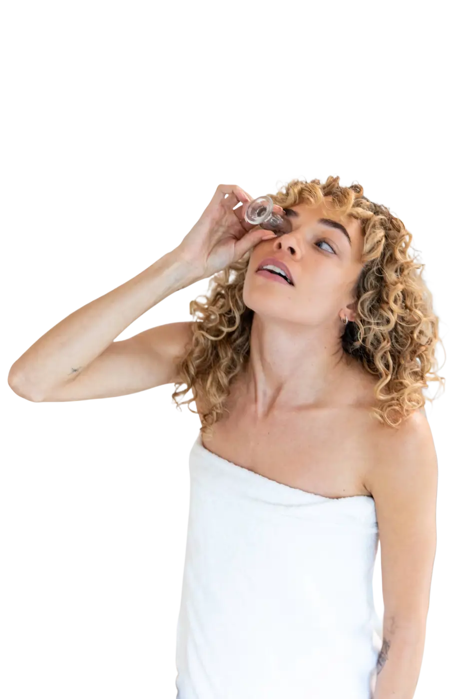 Glas-Augenwaschbecher von PAAVANI Ayurveda, für Gesicht und Augenreinigung, zur Hydratation und Aufhellung der Haut.