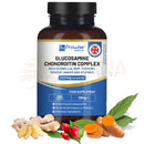 Braune glasflasche mit schwarzem deckel und blauem etikett von prowise healthcare glucosamin chondroitin complex hochwirksame tabletten für gelenke mana shop