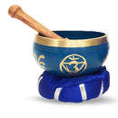 Grüne Klangschale 12 cm von Green Tree mit Symbol des Dritten Auges, ideal für Meditation und spirituelle Klarheit