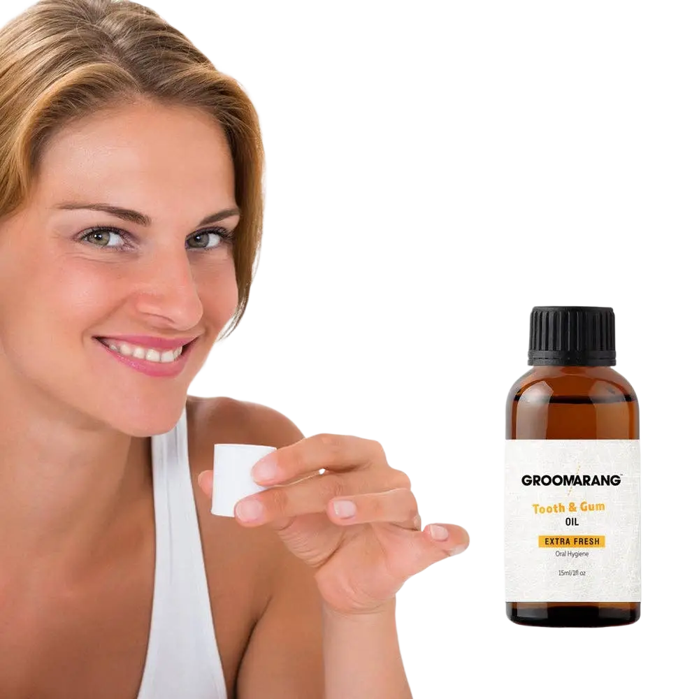 Groomarang Extra Strength Zahn- und Zahnfleischpflegeöl in 15 ml, Mundpflegeprodukt mit Zähnen und Zahnfleisch im Fokus