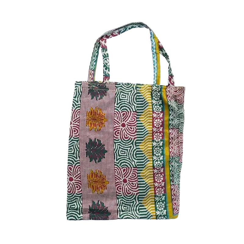 Große Jute-Stofftasche mit buntem Patchwork-Design, vielseitige Tasche für Einkäufe oder Alltag, von Vives de la Cortada S.L