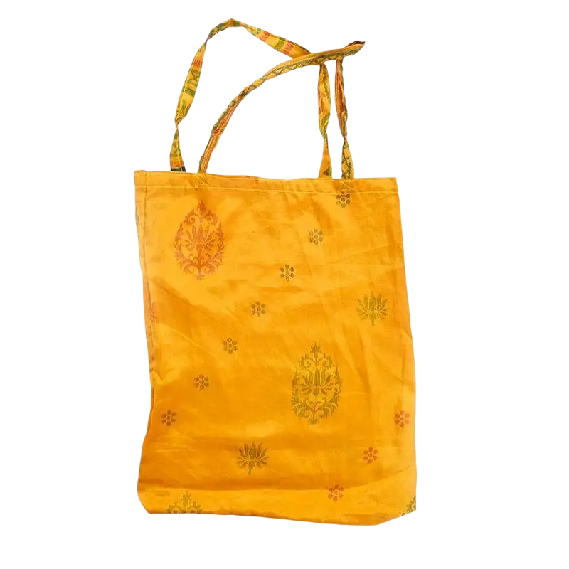 Große Stofftasche aus Jute von Vives de la Cortada S.L, leuchtend gelbe Einkaufstasche mit robustem Griff