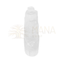 Großer selenit-monolith aus transluzentem weißem kristall mit glatter, facettierter oberfläche bei mana shop image to zoom