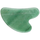 Grünes Quarz-Gua-Sha-Massagegerät für das Gesicht, handgefertigt von Vives de la Cortada S.L, fördert natürliche Schönheit und Harmonie.