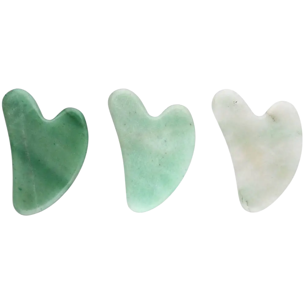 Grünes Quarz-Gua-Sha-Massagegerät für das Gesicht, von Vives de la Cortada S.L, fördert natürliche Schönheit und Harmonie.