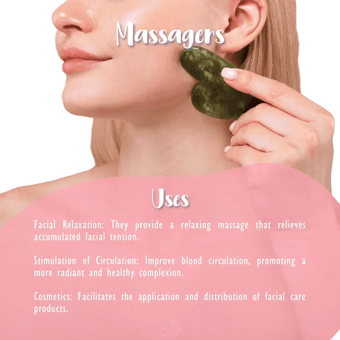 Dunkelgrünes Gua Sha Amethyst-Massagegerät von Vives de la Cortada S.L, Zubehör für Therapie und Hautmassage