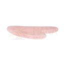 Glattes, translucentes gua sha rosenquarz massagegerät in herzform, rosa, bei mana shop bern