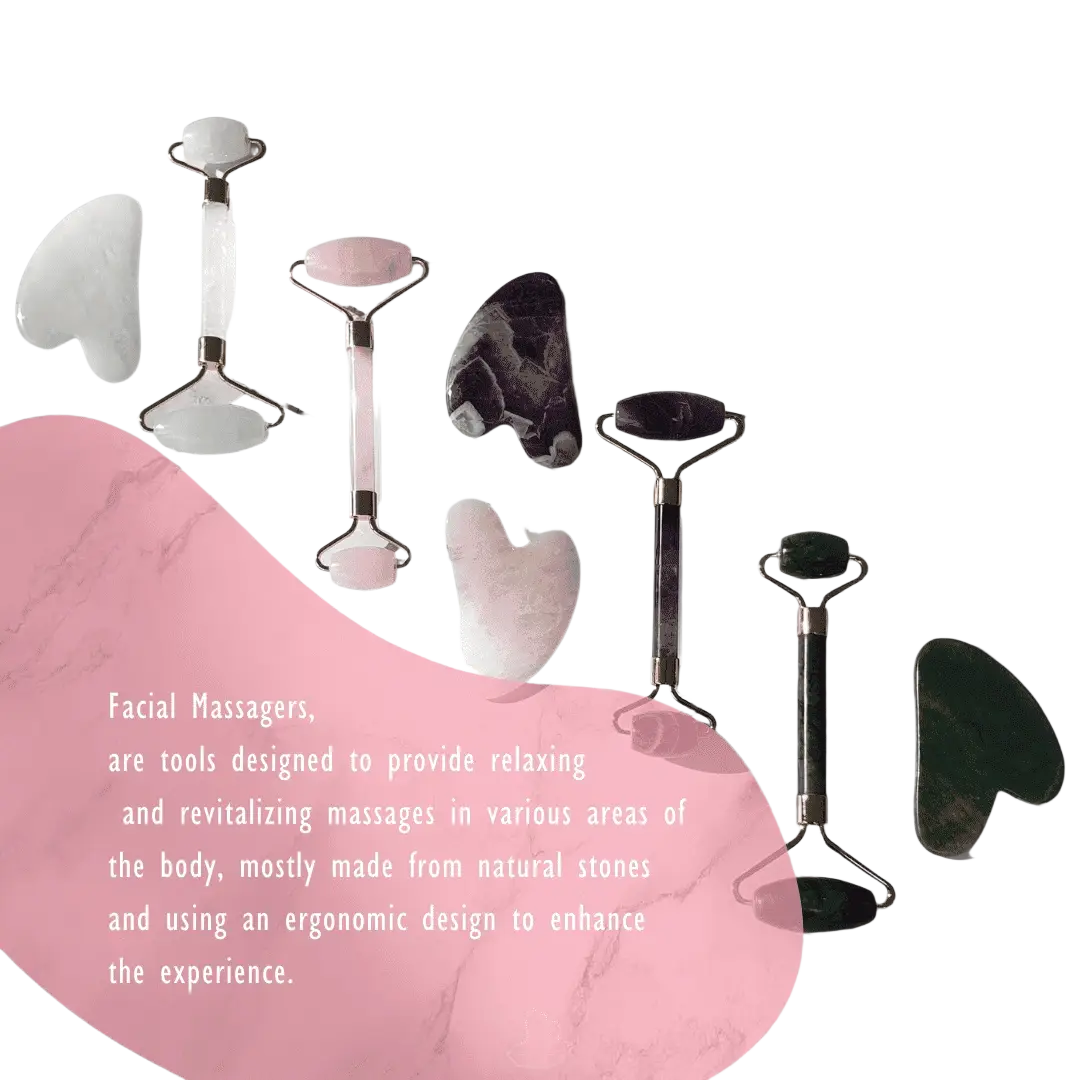 Rosenquarz Gua Sha Massagegerät von Vives de la Cortada S.L, natürliches Massagewerkzeug für Gesicht und Körper