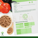 Braune, oval geformte guarana bio kapseln für energie in einer holzschale präsentiert, mana shop produkt