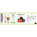 Biooptimal guarana bio kapseln für energie mit schwarzen und roten guarana beeren in grünem design und bio zertifizierung aus dem mana shop