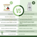 Guarana bio kapseln in zylindrischem behälter mit bambusdeckel und grünem etikett für energie im mana shop