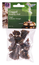Dunkelbraune, unregelmäßig geformte Guggul Räucherwaren, 50g, von Dessauer.