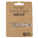 Ein funkelnder silberner yogini kristall haarspange mit modernem design für your hair von mana shop myga eco
