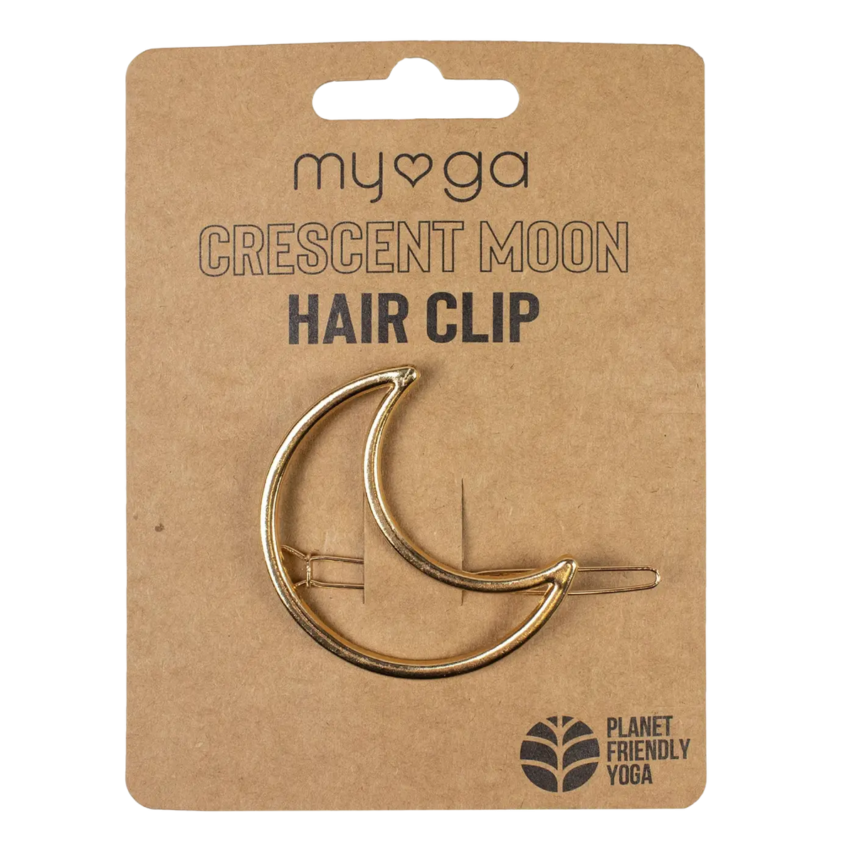 Goldene Haarspangen mit mondförmigem Sicheldesign für Haare, von Myga Eco, stilvolle Haarklammern für elegant gestylte Haare