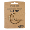 Goldfarbene crescent mond haarspange mit minimalistischem design für your hair bei mana shop und myga eco
