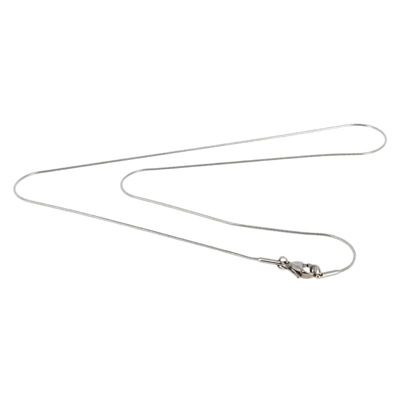 Halskette 50 cm mit silberner schlangenkette aus versilbertem messing in hochwertiger edelstahlqualität