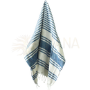 Hamam spa towel ocean blue mit blau weißen streifen und fransen 90 x 170 cm erhältlich bei mana shop